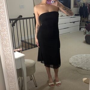 Black Strapless Dress | Size S
